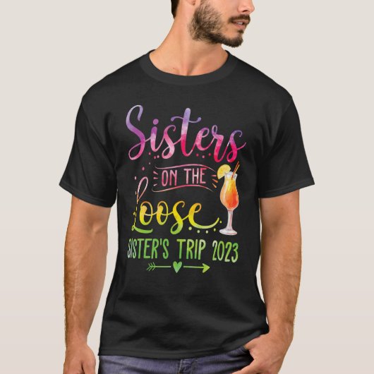 Zusters Op Losse Schroeven Tie Dye Zusters Weekend T-shirt (Voorkant)