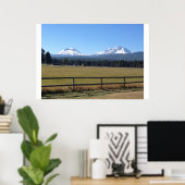 Zusters, Oregon Mountain Range Poster (Thuiskantoor)