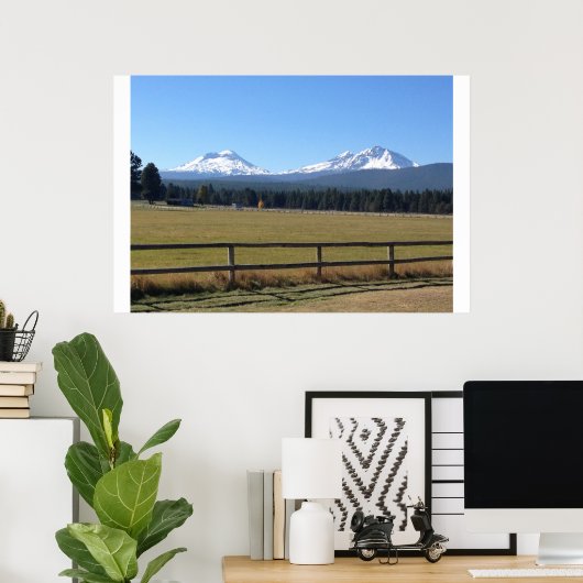 Zusters, Oregon Mountain Range Poster (Thuiskantoor)