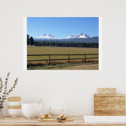 Zusters, Oregon Mountain Range Poster (Keuken)