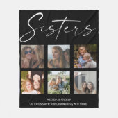 Zusters Persoonlijke Foto Collage Fleece Deken (Voorkant)