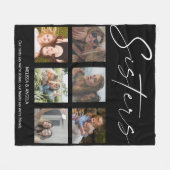 Zusters Persoonlijke Foto Collage Fleece Deken (Voorkant (Horizontaal))