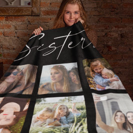 Zusters Persoonlijke Foto Collage Fleece Deken