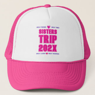 Zusters Reis 202X Aangepast Jaar Vakantie Vibe Lie Trucker Pet