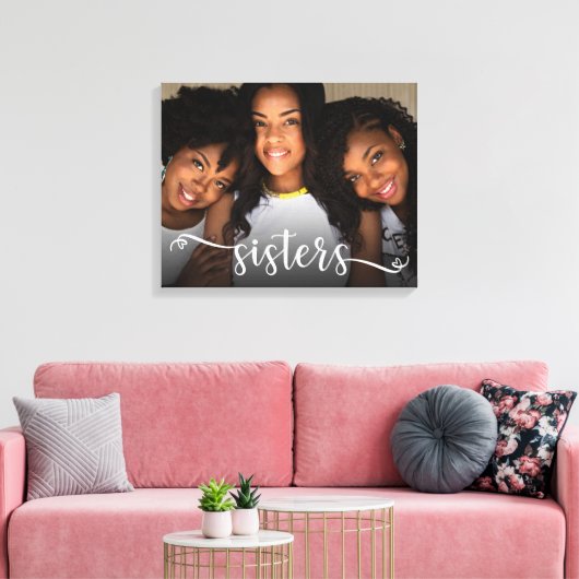 Zusters Script Foto Canvasprint Canvas Afdruk (Insitu (Woonkamer))