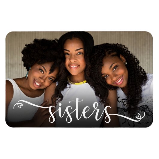 Zusters Script Foto Magneet (Horizontaal)