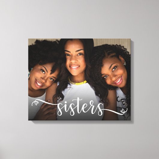 Zusters Script Fotocanvas Print (Voorkant)