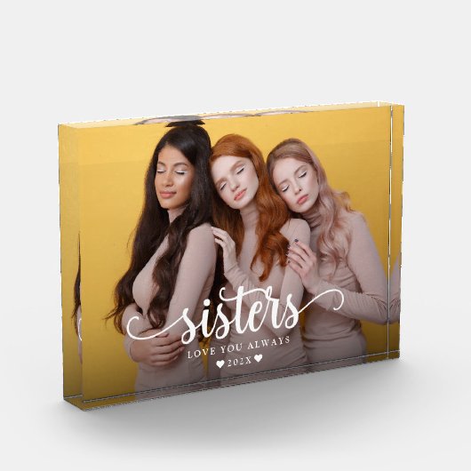 Zusters Script Hart Modern Fotoblokken (Links)