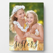 Zusters Script Overlay op Verticale Portretfoto Fotoplaat (voorkant)