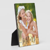 Zusters Script Overlay op Verticale Portretfoto Fotoplaat (Zijkant)