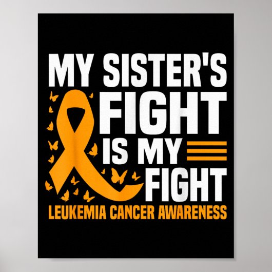 Zusters Strijd Leukemie Kanker Bewustzijn Supporte Poster (Voorkant)