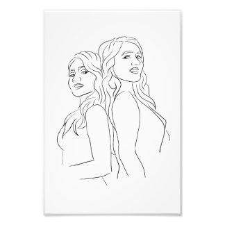 Zusters tekenen Poster print van mijn sims CC