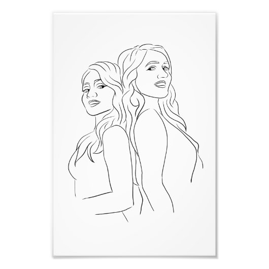 Zusters tekenen Poster print van mijn sims CC (Voorkant)