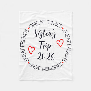 Zusters Trip 2026 Vrouwen Weekend Cruise Vakantie Fleece Deken