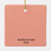 Zusters Two-Tone Sinaasappel ingelijste foto Ornam Keramisch Ornament (Achterkant)