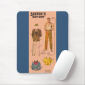 Zuster's uit de jaren '30 - Knip knap man papier p Muismat (Met muis)