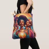 Zusters van de Zon: Macht, Eenheid & Licht Tote Bag (Dichtbij)