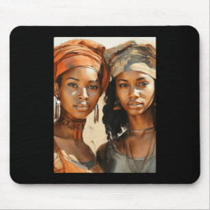 Zusters van de Zon - Twee Afrikaanse vrouwen poser Muismat