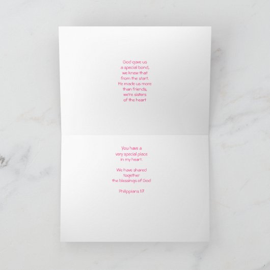 Zusters van het hart kaart (Binnen)