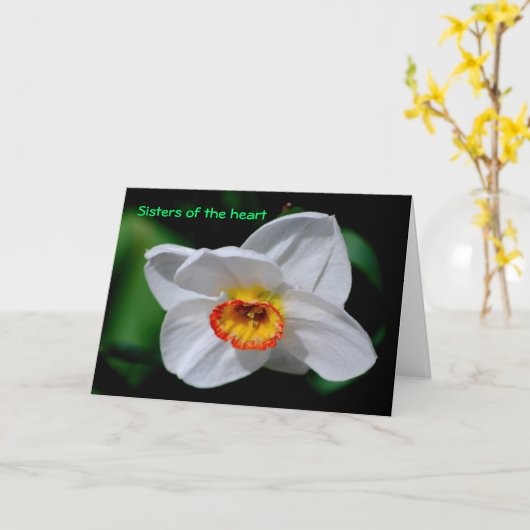 Zusters van het hart kaart (Gele Bloem)