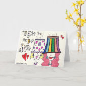 "Zusters" van mijn "Party Girls" hand geschetste k Kaart (Gele Bloem)