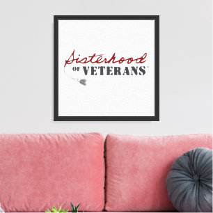 Zusters van Veteranen Militaire Trots Design Canvas Afdruk