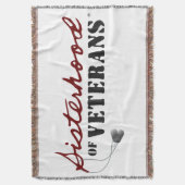 Zusters van Veteranen Militaire Trots Design Deken (Voorkant Verticaal)