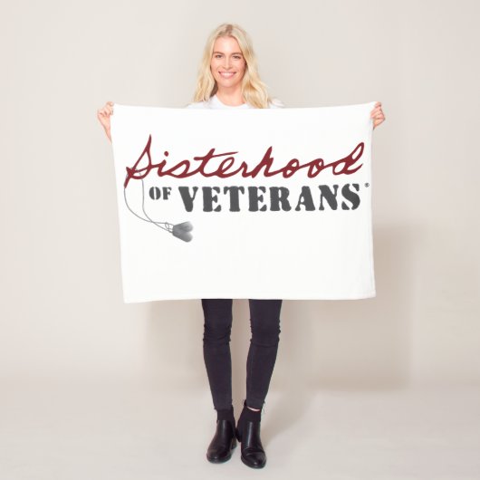 Zusters van Veteranen Militaire Trots Design Fleece Deken (In situ)