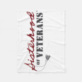 Zusters van Veteranen Militaire Trots Design Fleece Deken (Voorkant)