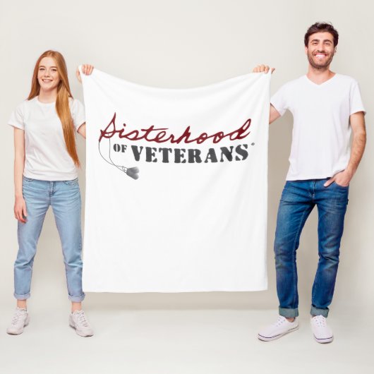 Zusters van Veteranen Militaire Trots Design Fleece Deken (In situ)