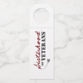 Zusters van Veteranen Militaire Trots Design Flessenhanger (Voorkant)
