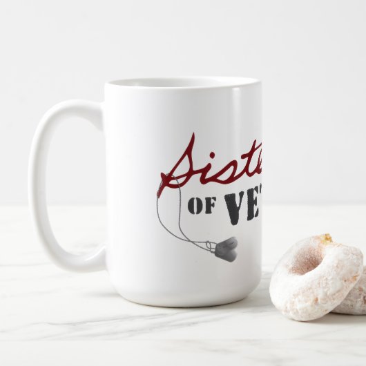 Zusters van Veteranen Militaire Trots Design Koffiemok (Met donut)