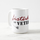 Zusters van Veteranen Militaire Trots Design Koffiemok (Voorkant links)