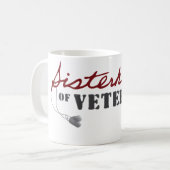 Zusters van Veteranen Militaire Trots Design Koffiemok (Voorkant links)