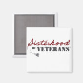 Zusters van Veteranen Militaire Trots Design Magneet (Voorkant / Achterkant)