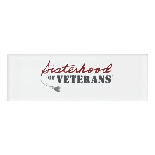 Zusters van Veteranen Militaire Trots Design Naambadge (Voorkant)