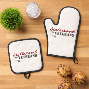 Zusters van Veteranen Militaire Trots Design Ovenwant & Pannenlap Set