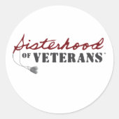 Zusters van Veteranen Militaire Trots Design Ronde Sticker (Voorkant)