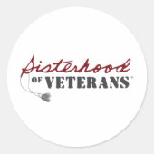 Zusters van Veteranen Militaire Trots Design Ronde Sticker (Voorkant)