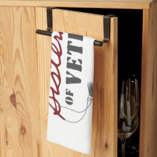 Zusters van Veteranen Militaire Trots Design Theedoek