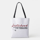 Zusters van Veteranen Militaire Trots Design Tote Bag (Achterkant)