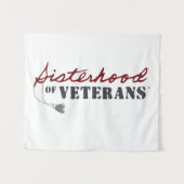 Zusters van Veteranen Militaire Trots Design Wandkleed (Voorkant (horizontaal))
