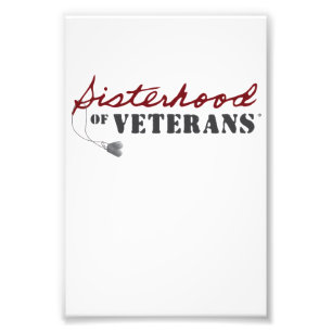 Zusters van Veteranen Militaire Trots Ontwerp Foto Afdruk