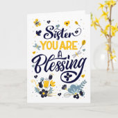 Zuster's verjaardag Je bent een zinloze botanische Kaart (Gele Bloem)