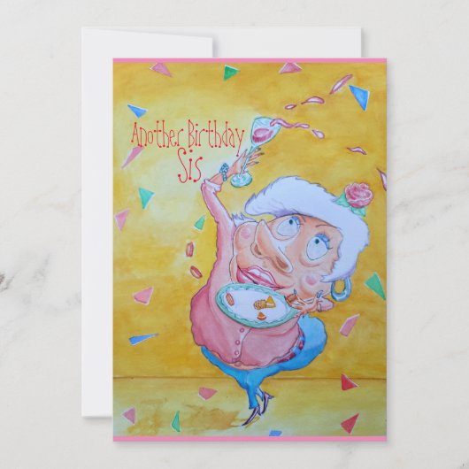 Zusters verjaardagsvieringskaart bedankkaart (Voorkant)