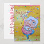 Zusters verjaardagsvieringskaart bedankkaart (Voorkant / Achterkant)