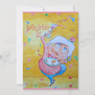 Zusters verjaardagsvieringskaart bedankkaart