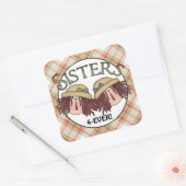 Zusters voor altijd familie plezier sticker (Envelop)