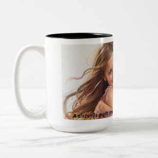 zusters voor altijd koffiemok tweekleurige koffiemok