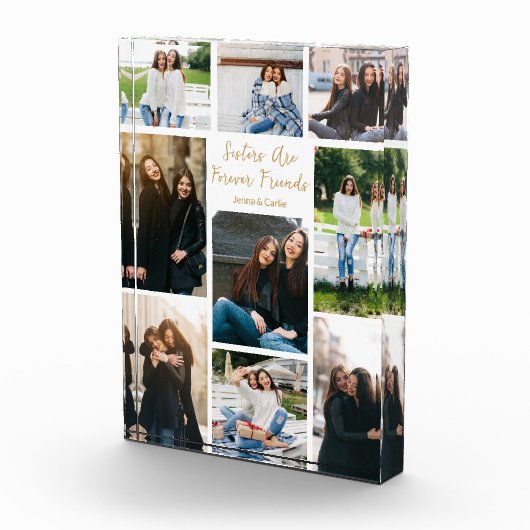 zusters voor altijd vrienden collage aangepaste of fotoblokken (Rechts)